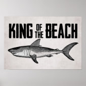 Vintager Shark Beach King Poster (Vorne)