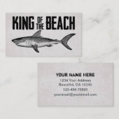 Vintager Shark Beach King Visitenkarte (Vorne/Hinten)