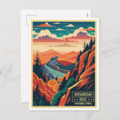 Vintager Shenandoah Rock Nationalpark Feiertagspostkarte (Vorne/Hinten)