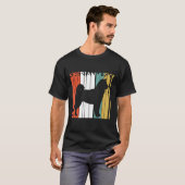 Vintager sibirischer Husky T-Shirt (Vorne ganz)