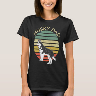 Vintager sibirischer Husky-Vater T-Shirt
