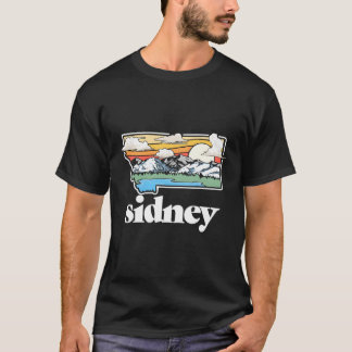 Vintager Sidney Montana Außen Retro Berge Na T-Shirt