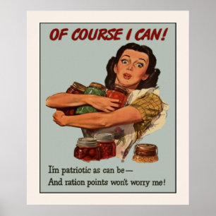 Vintager Sieg-Garten patriotisch Poster