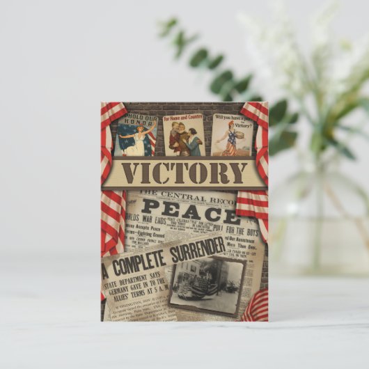 Vintager "Sieg" WWI-Scrapbook Postkarte (Stehend Vorderseite)