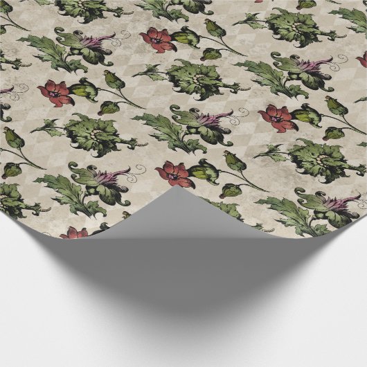 Vintager Siegel Geschenkpapier (Ecke)