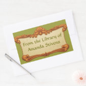 Vintager Sign Library-Aufkleber Rechteckiger Aufkleber (Umschlag)