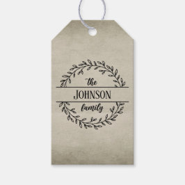 Vintager Signaturkranz Geschenkanhänger