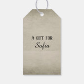 Vintager Signaturkranz Geschenkanhänger (Rückseite)