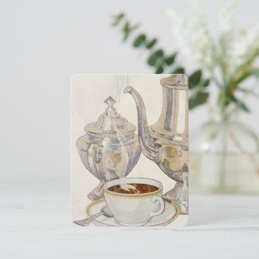 Vintager Silber-Kaffeeservice (Stehend Vorderseite)