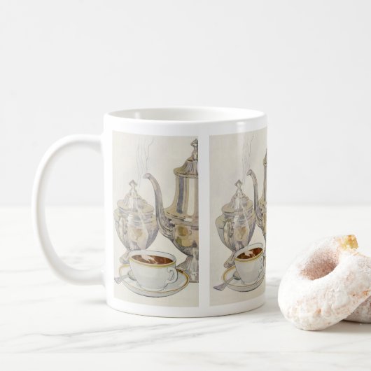 Vintager Silber-Kaffeeservice Kaffeetasse (Mit Donut)