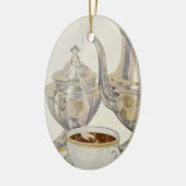 Vintager Silber-Kaffeeservice Keramik Ornament (Links)