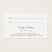 Vintager Silberrahmen, rosa Bugbestellkarte (Rückseite)