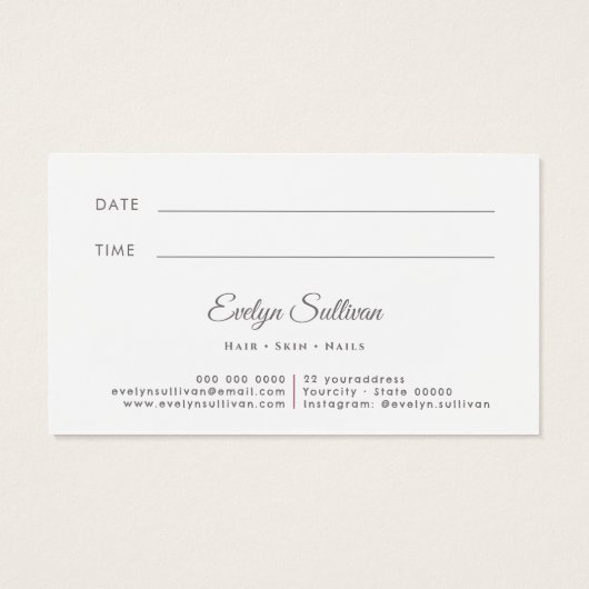 Vintager Silberrahmen, rosa Bugbestellkarte (Rückseite)