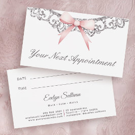 Vintager Silberrahmen, rosa Bugbestellkarte