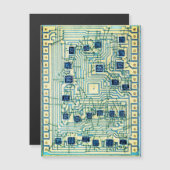 Vintager Silicon Chip Magnetkarte (Vorne/Hinten)