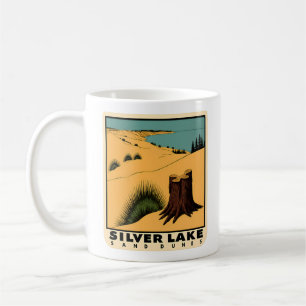 Vintager Silver Lake Sand Dunes Michigan Kaffeetasse