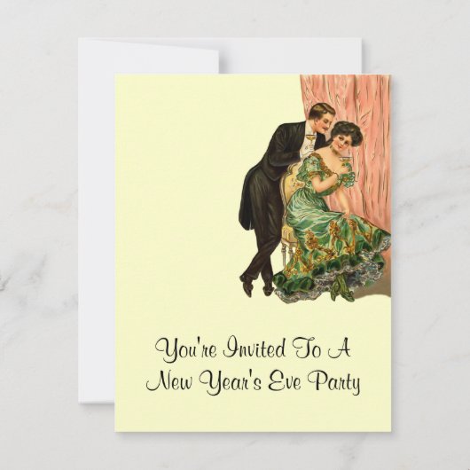 Vintager Silvester Einladung (Rückseite)