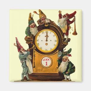 Vintager Silvester-Quadrat-Magnet Magnet
