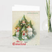 Vintager singenbaum-Chor Feiertagskarte (Rückseite)