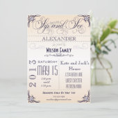 Vintager Sip und sehen Einladung (Stehend Vorderseite)