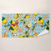 Vintager sizilianischer Zitronengarten Badehandtuch (Badehandtuch)
