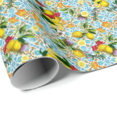Vintager sizilianischer Zitronengarten Geschenkpapier (Rolleneckpunkt)