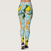 Vintager sizilianischer Zitronengarten Leggings (Rückseite)