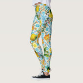 Vintager sizilianischer Zitronengarten Leggings (Links)