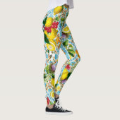 Vintager sizilianischer Zitronengarten Leggings (Rechts)