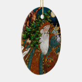 Vintager Skandinavier Sankt personalisiert Keramik Ornament (Rechts)