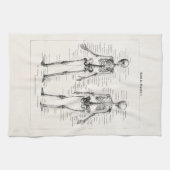 Vintager Skeleton menschlicher Anatomie-Knochen Handtuch (Horizontal)