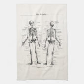 Vintager Skeleton menschlicher Anatomie-Knochen Handtuch (Vertikal)