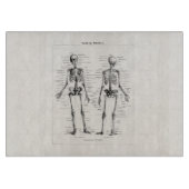 Vintager Skeleton menschlicher Anatomie-Knochen Schneidebrett (Vorderseite)