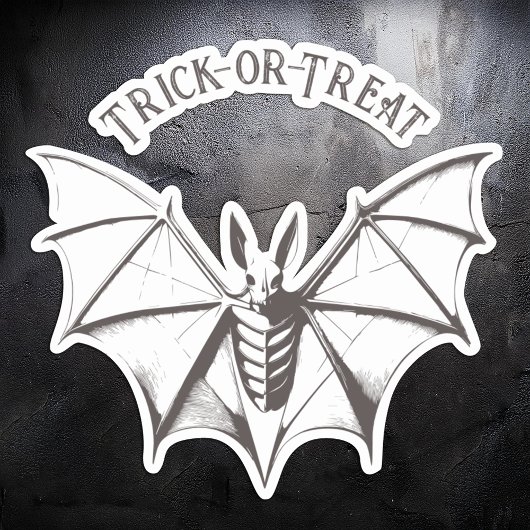 Vintager Skelettbastaufkleber Aufkleber