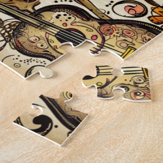 Vintager Skeletttag/Kürbistag der Toten Puzzle (Seite)