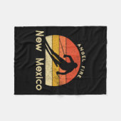 Vintager Ski Angel Fire New Mexico Berg Fleecedecke (Vorderseite (Horizontal))