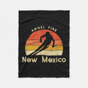 Vintager Ski Angel Fire New Mexico Berg Fleecedecke