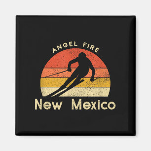 Vintager Ski Angel Fire New Mexico Berg Magnet
