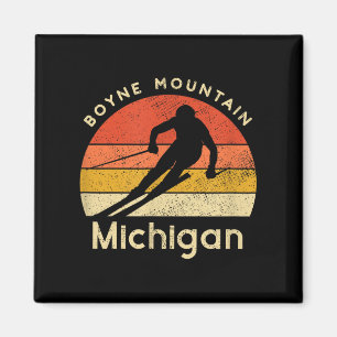 Vintager Ski Boyne Berg Michigan Magnet