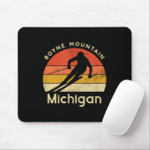 Vintager Ski Boyne Berg Michigan Mousepad (Mit Mouse)