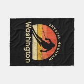Vintager Ski Crystal Mountain - Washington Mountai Fleecedecke (Vorderseite (Horizontal))