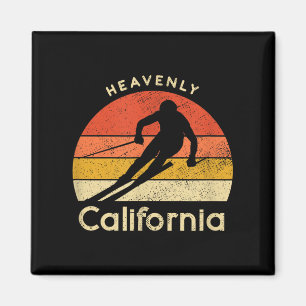 Vintager Ski Himmlisch California Magnet