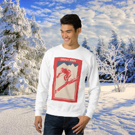 Vintager Ski Maine Resort Sonntag Fluss Sweatshirt