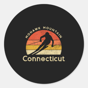 Vintager Ski Mohawk Berg Connecticut Runder Aufkleber