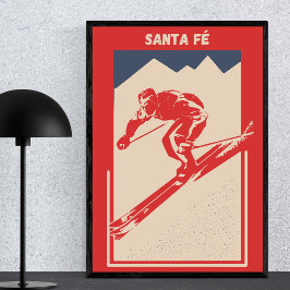 Vintager Ski New Mexico Mountain Resort Santa Fe Poster