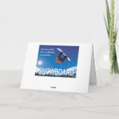 Vintager Ski, Snowboard, unterschiedliche Feiertagskarte (Rückseite)