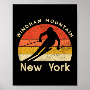 Vintager Ski Windham Mountain New York Poster