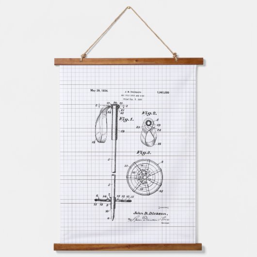 Vintager Skipole-Patentauftritt Wandteppich Mit Holzrahmen (Vorderseite)