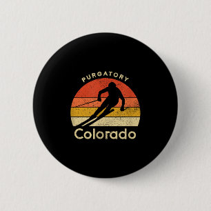 Vintager Skiraum Colorado Berg Button