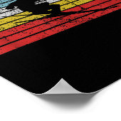 Vintager Skisportdesign Skier Jumping Poster (Ecke)